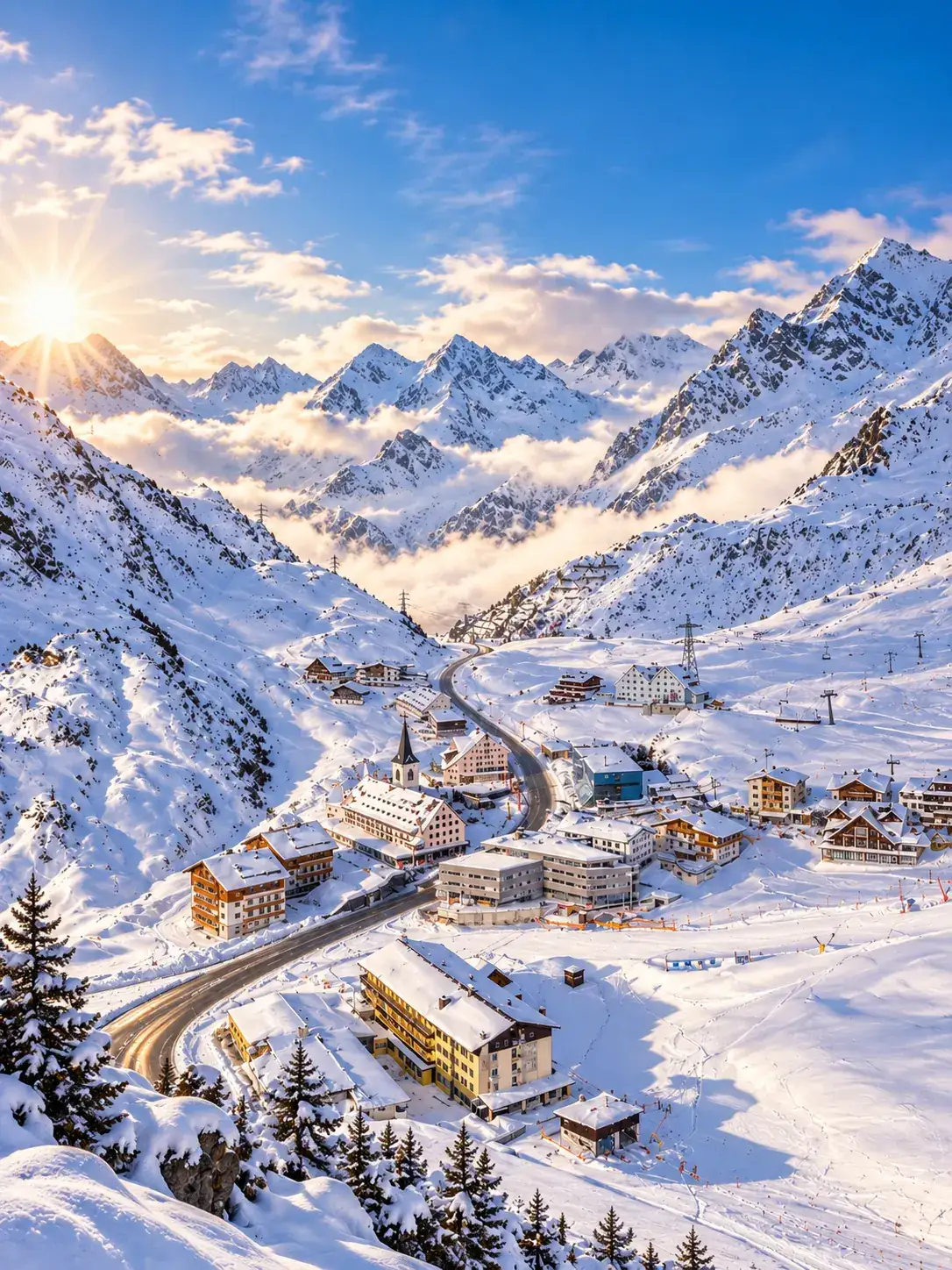 St. Christoph am Arlberg entdecken Der Ort St. Christoph am Arlberg am Arlbergpass im Winter
