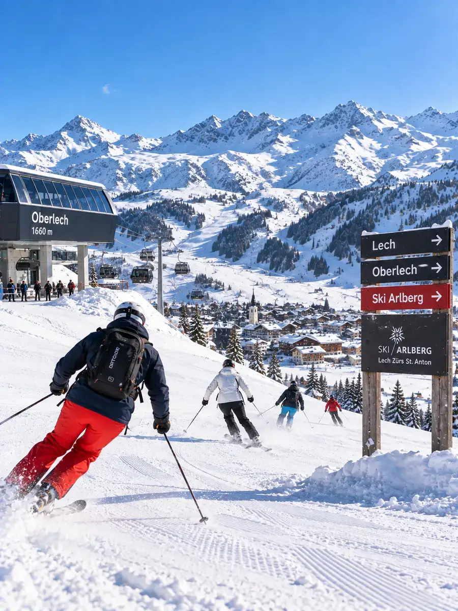 Skiing in Lech and Oberlech am Arlberg in the Ski Arlberg ski area