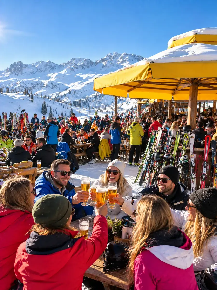 Winter activities in Lech am Arlberg with a group of skiers